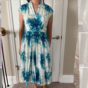 Floral midi tea garden dress
